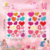 Picture of Heart Stickers for Kids, Valentines Day Colorful Heart Stickers Valentine's Day Love Decorative Stickers Valentine's Day Party Favors Supplies