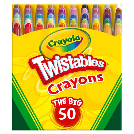 Picture of Crayola Mini Twistables Crayons (50ct), Crayons for Kids, Arts & Crafts Supplies, Toddler Crayons for Coloring Books, Gifts for Kids