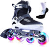 Picture of PAPAISON Adjustable Inline Skates for Kids and Adults with Full Light Up Wheels, Outdoor Roller Skates for Girls and Boys, Men and Women