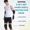 Picture of BODYPROX Knee Pads Elbow Pads Wrist Guards Set for Inline Skating, Skateboarding, Roller Derby, BMX Ride, and Rollerblading (Large)