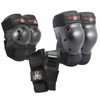 Picture of Triple Eight Saver Series Pad Set with Kneesavers, Elbowsavers and Wristsavers, Large, Black