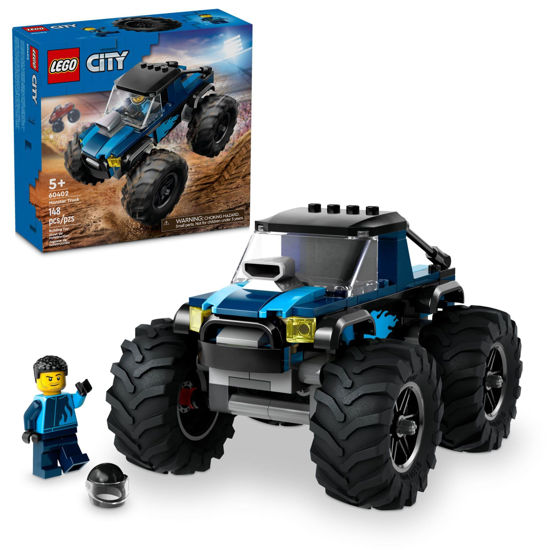 Picture of LEGO City Blue Monster Truck Off-Road Toy Playset with a Driver Minifigure, Imaginative Toys for Kids, Fun Gift for Boys and Girls Aged 5 Plus, Mini Monster Truck, 60402