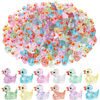Picture of DULEFUN 100pcs Mini Glitter Ducks Colorful Tiny Small Little Resin Ducks to Hide Plastic Animal Figures for for Dollhouse Micro Dollhouse Landscape Aquarium Decorations