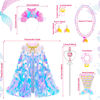 Picture of LIMIROLER Princess Dress Up Toys Princess Dress Up Clothes Rainbow Mermaid Cape Kit 9 Pcs Gift Set for Little Girls 3-8 Years Old, Great Gift Set for Birthday Christmas Halloween (Rainbow Pink)