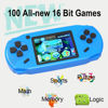 Picture of Beijue 16 Bit Handheld Games for Kids Adults 3.0'' Large Screen Preloaded 100 HD Classic Retro Video Games USB Rechargeable Seniors Electronic Game Player Birthday Xmas Present (Blue)