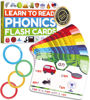 Picture of Phonics Flash Cards - Learn to Read in 20 Stages - Digraphs CVC Blends Long Vowel Sounds - Games for Kids Ages 4-8 Kindergarten First Second Grade Homeschool Educational Study Activity