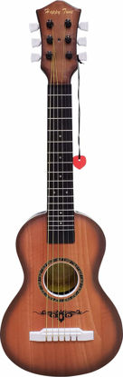 Picture of 23" Acoustic Guitar, Kids 6 String Toy Guitar - Realistic Steel Strings - Beginner Practice First Musical Instrument for Children, Toddlers (Walnut)