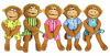 Picture of MerryMakers Five Little Monkeys Finger Puppet Playset, Set of 5, Polyvinyl Chloride, 5-Inches Each