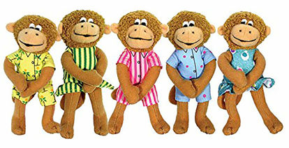 Picture of MerryMakers Five Little Monkeys Finger Puppet Playset, Set of 5, Polyvinyl Chloride, 5-Inches Each