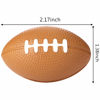 Picture of Blulu 30 Pack Mini Foam Football 2.17" Party Favor Balls Mini Football Stress Ball Bulk Small Foam Sports Ball for Birthday Carnival Reward Valentines Party Bag Gift Filler(Brown)