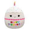 Picture of Squishmallows Original 14-Inch Lyla Vanilla Birthday Cake with Rainbow Sprinkles Embroidery - Official Jazwares Large Plush