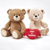 Picture of Let's Make Memories Personalized Kissy Plush Bears for Couples - Valentines Day - for Him - for Her - Romantic Stuffed Animals - Love - Amor - Te Amo - I Love You - Teddy Bears