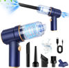 Picture of KMM Handheld Car Vacuum Cleaner, 9000Pa Vacuum Cleaner and Air Duster, 120W High Power Wet and Dry Handheld Car Vacuum Cleaner with LED Light and Multi-Nozzles for Car, Home, Office, Pet