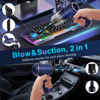 Picture of KMM Handheld Car Vacuum Cleaner, 9000Pa Vacuum Cleaner and Air Duster, 120W High Power Wet and Dry Handheld Car Vacuum Cleaner with LED Light and Multi-Nozzles for Car, Home, Office, Pet