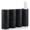 Picture of SINGARO Car Tissue Holder, 4 Pack Car Cup Holder Facial Tissues with Kleenex Travel Tissue Bag, Quick and Convenient Flower Combination Car Tissue Box(4 Canisters/200 Tissues) Black