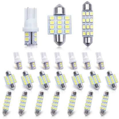 Picture of YOGEIER Car Led Bulb, Led Combination Set of 24 Sets, Used for Car Interior/Indoor Map Dome/ Trunk / License Lights, Etc. (White)