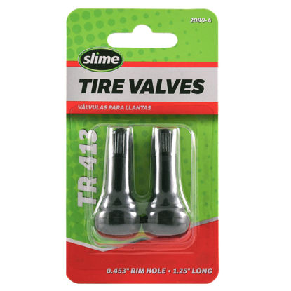 Picture of Slime 2080-A Tubeless Tire Valves 1¼", TR 413 45, Schrader valve stem, pack of 2 valves