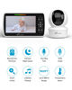 Picture of iFamily Baby Monitor - Large 5" Screen with 30Hrs Battery Life - Remote Pan-Tilt-Zoom;No WiFi, Two-Way Audio, Night Vision, Temperature, Lullabies, 960ft Long Range Baby Monitor with Camera and Audio