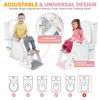 Picture of Orzbow 2-IN-1 Potty Training Toilet Seat with Step Stool for Toddler, Stability Training Potty Seat for Kids Boys Girls with Splash Guard and Anti-Slip Pad, Adjustable Ladder & Potty Seat Height, Pink