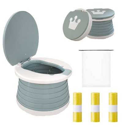 Picture of Travel Potty for Toddler, Portable and Foldable Toilet, Apply to Seat Emergency Toilet for Car, Camping, Outdoor, Indoor (grey, small)