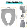 Picture of Travel Potty Seat for Toddler & Kid, Maliton Portable Potty Seat with Storage Bag, Foldable Potty for Toddler Travel, Non-Slip Potty Training Toilet Seat Cover with Splash Guard (Grey)