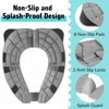 Picture of Travel Potty Seat for Toddler & Kid, Maliton Portable Potty Seat with Storage Bag, Foldable Potty for Toddler Travel, Non-Slip Potty Training Toilet Seat Cover with Splash Guard (Grey)
