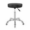 Picture of Ainilaily Rolling Stool with Wheels, Heavy Duty Hydraulic Stool for Shop Guitar Lab Tattoo Workbench Medical,Adjustable Massage Swivel Stool Chair (Black)