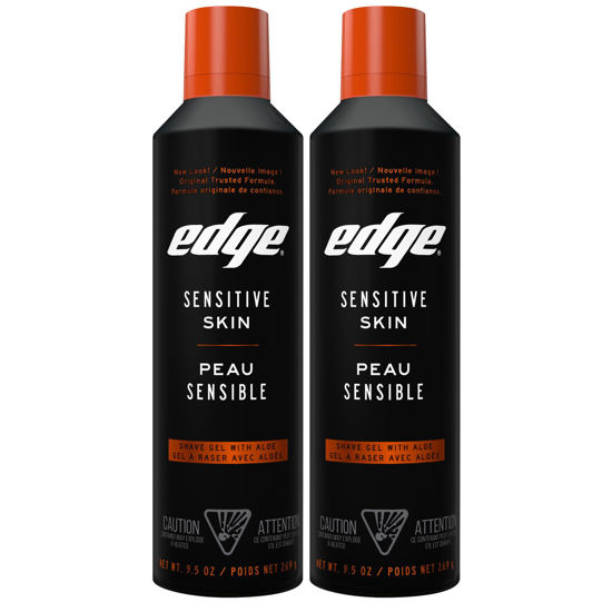 Picture of Edge Shaving Gel for Men, 9.5oz, 2 Pack Mens Shave Gel with Aloe, Mens Shaving Cream Sensitive Skin Shave Gel - Moisturizes, Protects, and Soothes