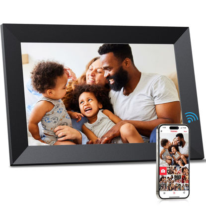 Picture of FRAMEO 10inch Digital Picture Frame WiFi Smart Photo Frame Electronic Digital Picture Frames Load from Phone1280x800 HD IPS Touch Screen,Automatic/Slideshow/Share Videos Via Frameo APP