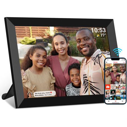 Picture of 32GB FRAMEO 10.1 inch WiFi Digital Picture Frame 1280x800 HD IPS Touch Screen Smart Cloud Photo Frame, Auto-Rotate, Wall Mountable, Easy Setup to Share Photos or Videos via Frameo