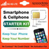 Picture of SpeedTalk Mobile Pre-Paid SIM Card Starter Kit - No Contract Wireless Plans from $5/mo Talk Text Data Unlimited Plans from $9/mo - Cellphone 5G 4G LTE iOS Android Smart Phones