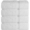 Picture of Chakir Turkish Linens | Hotel & Spa Quality 100% Cotton Premium Turkish Towels | Soft & Absorbent (4-Piece Bath Towels, White)