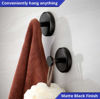 Picture of HOME SO Suction Cup Hooks for Shower, Bathroom, Kitchen, Glass Door, Mirror, Tile - Loofah, Towel, Coat, Bath Robe Hook Holder for Hanging up to 15 lbs - Waterproof & Rustproof, Matte Black (2-Pack)