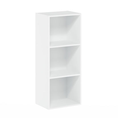 Picture of Furinno Luder Bookcase / Book / Storage , 3-Tier, White