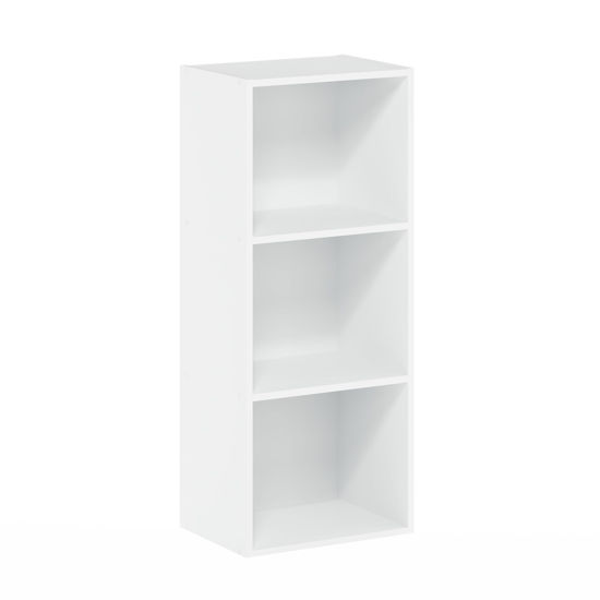 Picture of Furinno Luder Bookcase / Book / Storage , 3-Tier, White