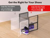 Picture of Kuject X-Large Shoe Storage Boxes Organizers Clear Plastic Stackable 12 Pack, Shoe Rack & Holder Substitute, Sneaker Containers, Toy Storage Organizer Bins for Entryway, Closet, Under Bed, Black