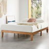 Picture of Mellow Naturalista Classic - 12 Inch Solid Wood Platform Bed with Wooden Slats, No Box Spring Needed, Easy Assembly, Queen, Pine