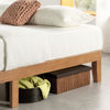 Picture of Mellow Naturalista Classic - 12 Inch Solid Wood Platform Bed with Wooden Slats, No Box Spring Needed, Easy Assembly, Queen, Pine