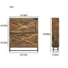 Picture of Maupvit Shoe Storage Cabinet with 2 Flip Drawers, Freestanding Organizer with Metal Legs for Entryway, Narrow Shoe Rack Cabinet, Rustic Brown