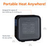 Picture of Amazon Basics Ceramic Space Heater, Mini Heater for Office Desk, Portable Tent Heater for Camping (Indoor Use), 500 W, With Tip-Over Protection, Lightweight (1.4 LBS), Black, 5.8"D x 3.4"W x 6"H