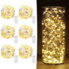 Picture of 6 Pack Fairy Lights Battery Operated 7ft 20 LED Mini String Lights Twinkle Lights Silver Wire Firefly Starry Lights for Mason Jars Wedding Party Christmas Centerpiece Table Decorations, Warm White