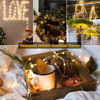 Picture of 6 Pack Fairy Lights Battery Operated 7ft 20 LED Mini String Lights Twinkle Lights Silver Wire Firefly Starry Lights for Mason Jars Wedding Party Christmas Centerpiece Table Decorations, Warm White