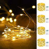 Picture of 4-Pack Fairy Lights Battery Operated with Timer, Waterproof 16FT 50 LED String Lights Indoor Outdoor, Cuttable Starry Fairy Lights for Christmas Home Bedroom Wedding DIY Centerpiece Decor (Warm White)
