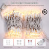 Picture of Meteds Christmas Lights 100 Count Clear Mini Lights White Wire UL Certified Connectable Warm White String Lights for Christmas Tree,Garland,Home,Patio, Wedding,Party,Festival Decor