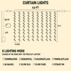 Picture of Dazzle Bright 300 LED Curtain String Lights, Christmas Fairy Lights for Bedroom with 8 Lighting Modes, Connectable Waterproof Window Lights Party Wedding Garden Wall Decor, Warm White
