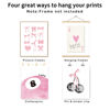 Picture of okaxscm Pink Coquette Trendy Preppy Wall Art Prints Set of 4, Coquette Room Decor, Preppy Room Decor Aesthetic, Pink Bow Disco 8 Ball Cherry Wall Decor Posters for Girls Bedroom Dorm, 8x10 Unframed