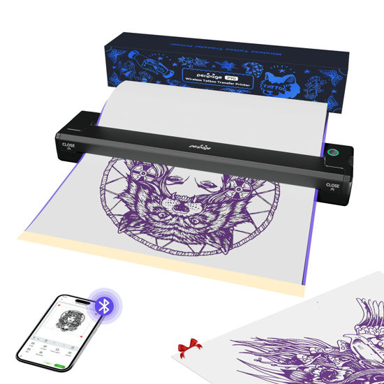 Picture of PeriPage P90 Wireless Tattoo Stencil Printer - Professional & Beginner Friendly, Bluetooth & USB Connectivity, Free Stencil Paper Included