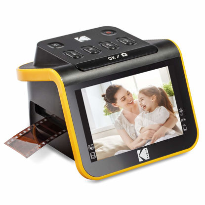 Picture of Kodak Digital Film Scanner, Film and Slide Scanner with 5” LCD Screen, Convert Color & B&W Negatives & Slides 35mm, 126, 110 Film to High Resolution 22MP JPEG Digital Photos, Black