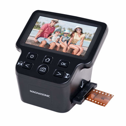 Picture of Magnasonic All-in-One 24MP Film Scanner with Large 5" Display & HDMI, Converts 35mm/126/110/Super 8 Film & 135/126/110 Slides into Digital Photos, Built-in Memory (FS71)