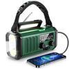 Picture of 10000mAh Crank Radio, Emergency Radio, Solar Radio, NOAA/AM/FM Weather Radio, USB Type-C Charging, Dynamo Radio, Polymer Battery, Torch & LED Reading Light, SOS Alarm, Compass for Camping